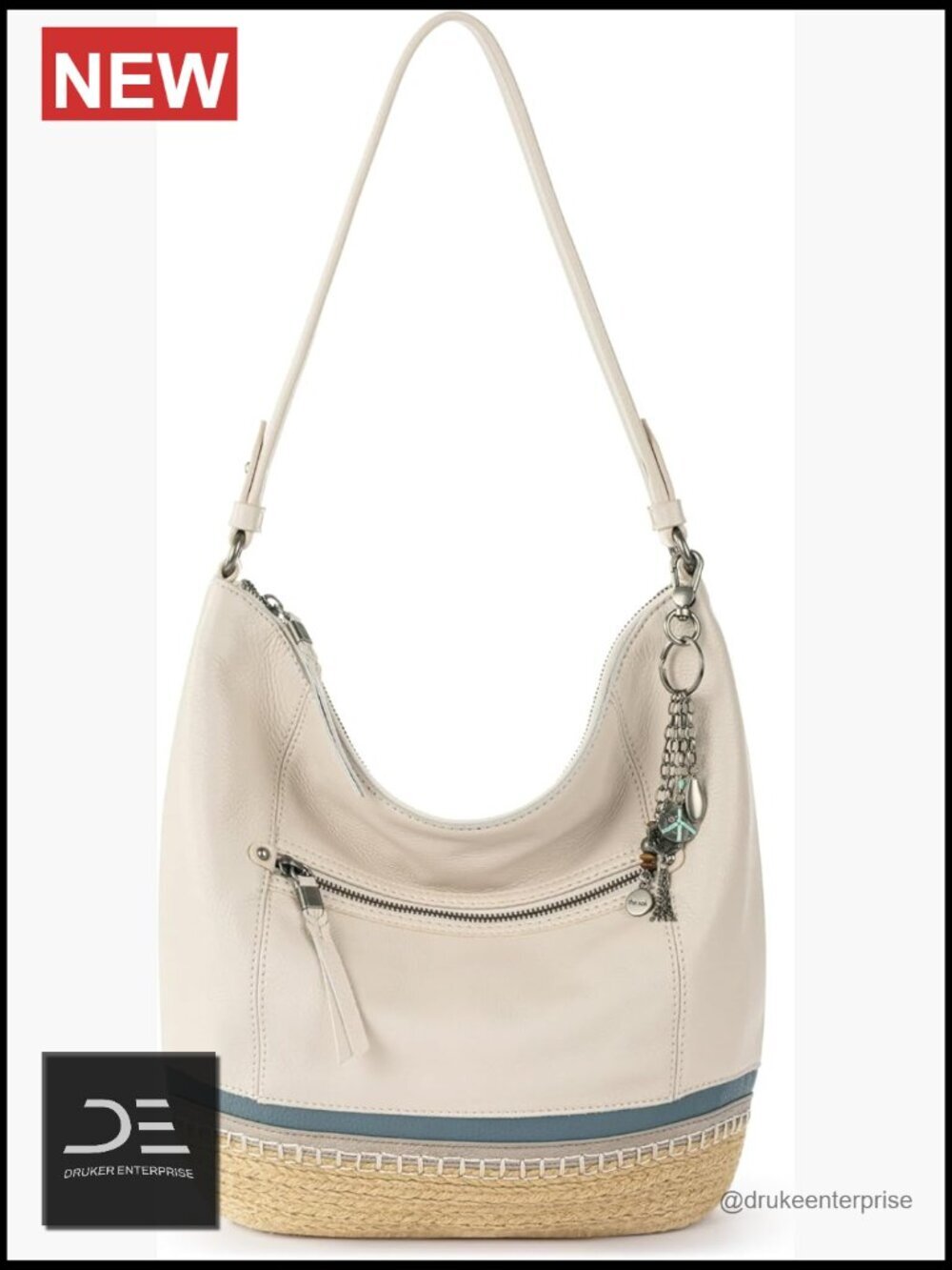 Premium Leather Large Hobo Bag - Everyday & Travel Purse with Zipper Pocket
